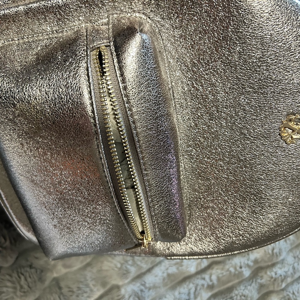 Christian Lacroix pewter Silver Glam mini Backpack NWT